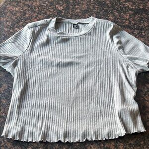 Gray Ribbed Women's Top Shein 3XL